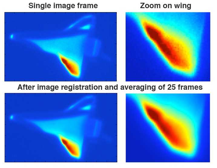 Side-by-side thermal imagery of 