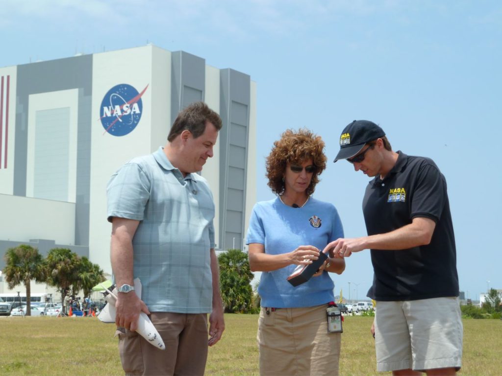 Principle Investigator Tom Horvath explaining HYTHIRM's work on a NASA Edge broadcast