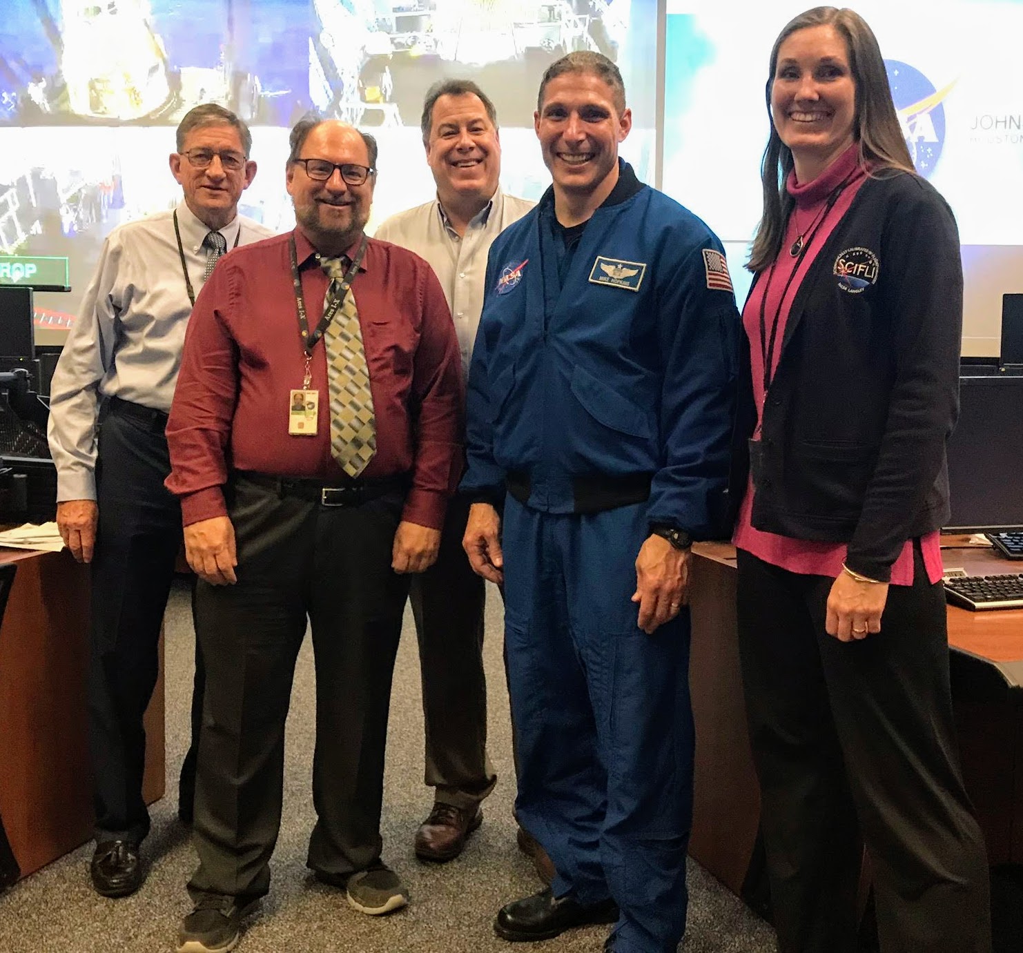 SCIFLI with Mike Hopkins The SCIFLI team with astronaut Mike "Hopper" Hopkins